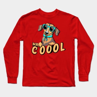 Cool dachshund dog design Long Sleeve T-Shirt